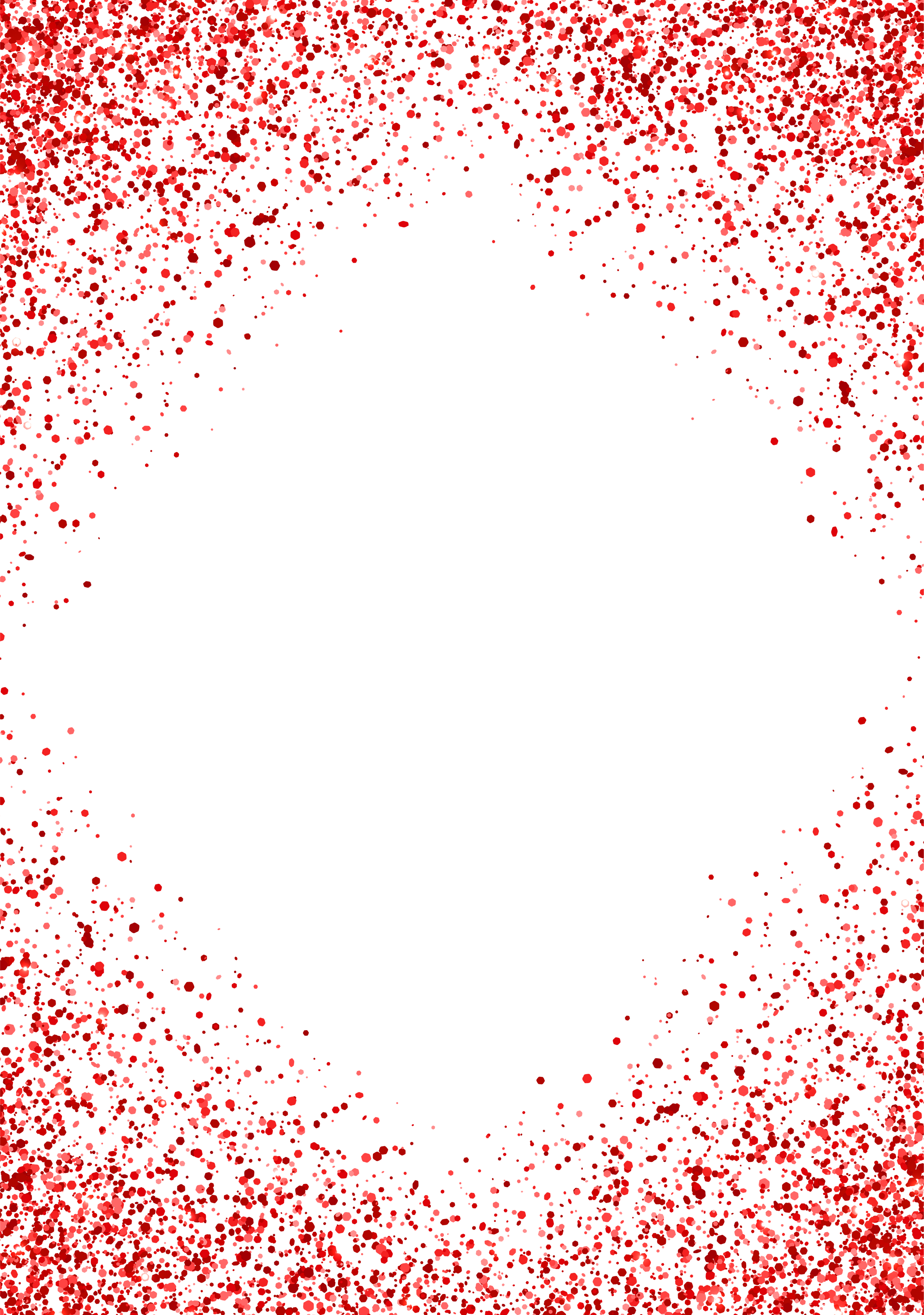 Rhomb frame sparkling red glitter