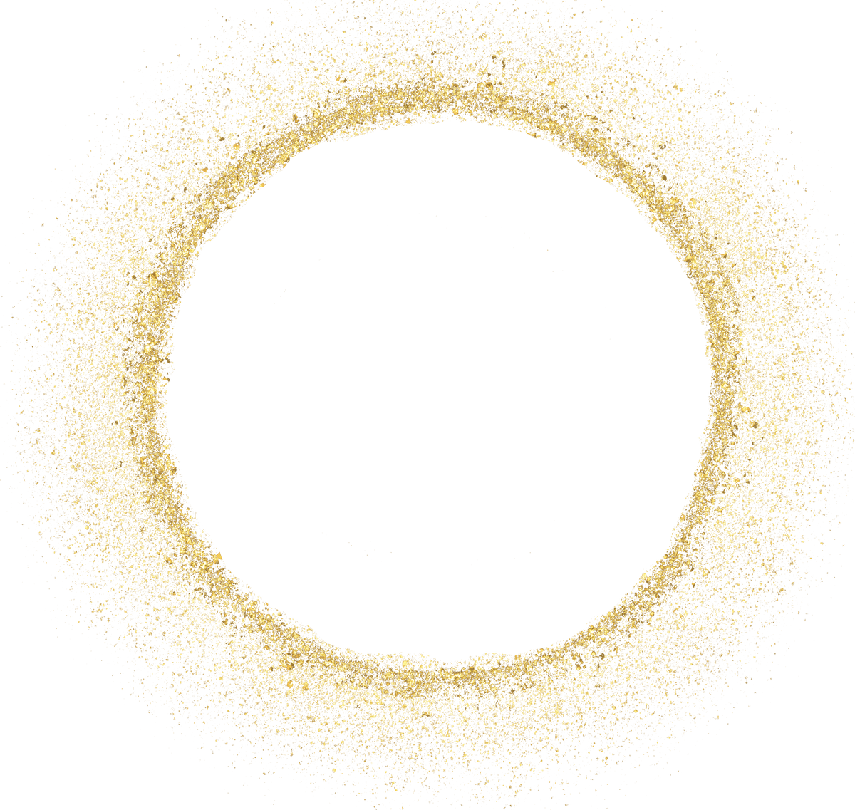 gold glitter shiny sprinkles circle